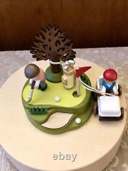 Papyrus Wooderful Life Handmade Golf Partner with Cart Wooden Musical Box