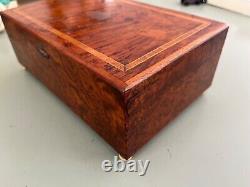 Paris Burl Wood maple inlay music box Bovine bone feet