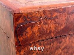 Paris Burl Wood maple inlay music box Bovine bone feet