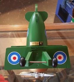 Peanuts Snoopy Charlie Brown Vintage Wooden Sopwith Camel Plane Music Box 1970