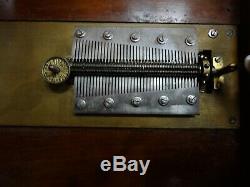 Polyphon music box penny in the slot plays 15half discs good working order