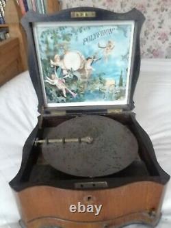 Polyphon, victorian music box, beautiful working order and sound with 20 discs