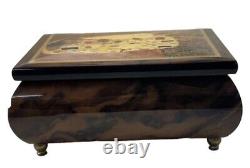 Pre loved ERCOLANO Wooden music box The Kiss Vintage Fur Elise