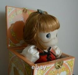Precious Moments Autumns Praise Musical Wind Up Jack in the Box Doll 80s