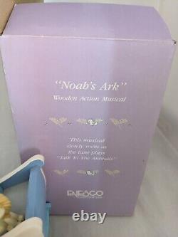 Precious Moments Noah's Ark 1991 ENESCO Wooden Action Music Box Musical 623105