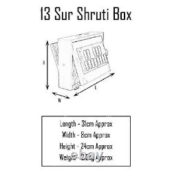 Professional 13 Notes, Sur Peti, Shruti Box Double Bellow TeakWood Musical