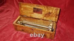 RARE MUSIC BOX by HENRY CAPT GENEVE PLAYS SIX POPULAR AIRS KEY WOUND MOVT