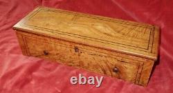 RARE MUSIC BOX by HENRY CAPT GENEVE PLAYS SIX POPULAR AIRS KEY WOUND MOVT