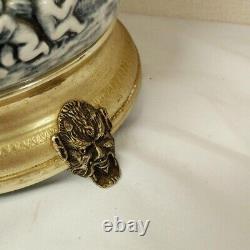 REUGE Capodimonte Ceramic Music Box Tales from the vienna woods Auth Antique F/S