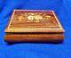 Reuge Inlaid Lacquer Wood Music Jewelry Box Swiss Keepsake Handcrafted Vintage