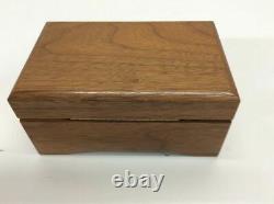 REUGE MUSIC BOX 36 NOTE Walnut BROWN Wood Original Box JAPAN Used