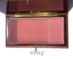 REUGE SAN FRANCISCO MUSIC BOX CO WOOD LAQUER MEMORY With LOCKING KEY