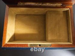 REUGE SORRENTO MUSICAL JEWELRY BOX Wood with Floral Inlay MADE IN ITALY