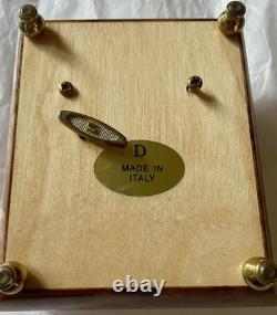 REUGE Style Wooden Inlay Musical Box Jewelry Rings Beautifully Crafted Italian