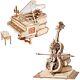 Robotime 3d Wooden Puzzle Magic Cello And Magic Piano Music Box Model Kits Set