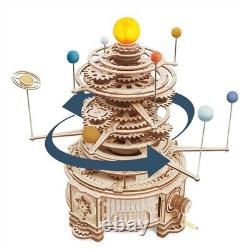 ROKR 3D Wooden Puzzle Mechanical Music Box LED Model Kit Decor Toy Xmas Gift