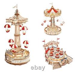 ROKR Amusement Park Series DIY Model Music Box 3D Wooden Puzzle Adult Xmas Gift