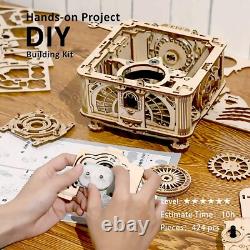 ROKR Hands Craft Vintage Gramophone DIY 3D Wooden Puzzle Music Box Model Kit