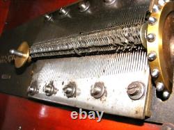 Rare Antique Disc Playing Mahogany Music Box By Regina Plus 25-15.1/2 Discs