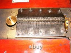 Rare Antique Disc Playing Mahogany Music Box By Regina Plus 25-15.1/2 Discs