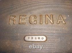 Rare Antique Disc Playing Mahogany Music Box By Regina Plus 25-15.1/2 Discs