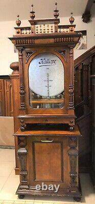 Rare Antique Kalliope Upright Disc Music Box- 12 Bells! Coin Operated