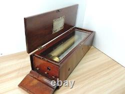 Rare Early 19C Walnut Nicole Freres 8 Air Music Box