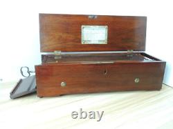 Rare Early 19C Walnut Nicole Freres 8 Air Music Box
