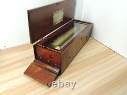 Rare Early 19C Walnut Nicole Freres 8 Air Music Box
