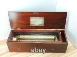 Rare Early 19C Walnut Nicole Freres 8 Air Music Box
