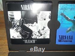 Rare Nirvana Bleach & Nevermind CD wood wooden Box set Kurt Cobain Foo Fighters