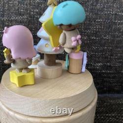 Rare Retro Sanrio Kikirara Music Box Little Twin Stars Wooden interior accessory