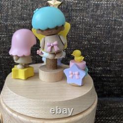 Rare Retro Sanrio Kikirara Music Box Little Twin Stars Wooden interior accessory