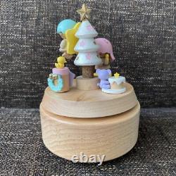 Rare Retro Sanrio Kikirara Music Box Little Twin Stars Wooden interior accessory