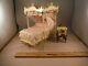 Rare Reuge Spielwaren Dollhouse Rococo Szalasi Canopy Bed Withmusic Box & Table