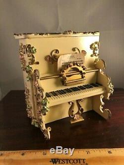 Rare Reuge Spielwaren Dollhouse Rococo Szalasi Upright Piano Music Box
