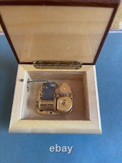 Rare Reuge wood Banjo Music Box- Preowned, Excellent Condition