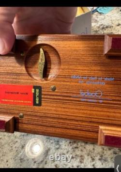 Rare Signed VTG L Edition Reuge Goebel Hummel Anri carved wood Music Box Italy