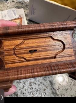 Rare Signed VTG L Edition Reuge Goebel Hummel Anri carved wood Music Box Italy
