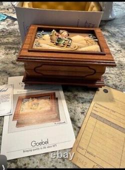 Rare Signed VTG L Edition Reuge Goebel Hummel Anri carved wood Music Box Italy