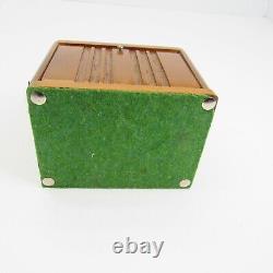 Rare Wurlitzer Music Box Wood Vintage Retro Mini Jukebox Desk Promo Display