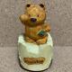 Retro Ceramic Wood Carvingbear Music Box When You Wish Upon A Star