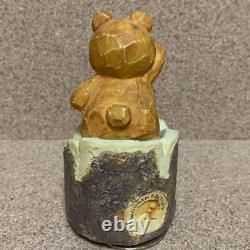 Retro Ceramic Wood Carvingbear Music Box When You Wish Upon A Star