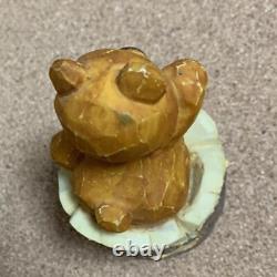 Retro Ceramic Wood Carvingbear Music Box When You Wish Upon A Star