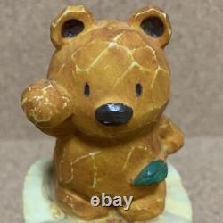 Retro Ceramic Wood Carvingbear Music Box When You Wish Upon A Star