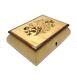 Reuge Flower Inlay Wood Music Jewelry Box Edelweiss Switzerland With Key Mint