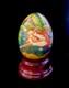 Reuge H/p Egg Music Box Tchaikovsky's Swan Lake Rotating Wood Base. See Video