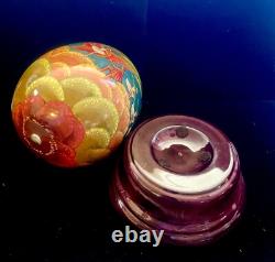 Reuge H/P Egg Music Box Tchaikovsky's Swan Lake Rotating Wood Base. SEE VIDEO