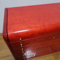 Reuge Japanese natural wood Music Box Moon River No. 4256 6 tier jewelry case