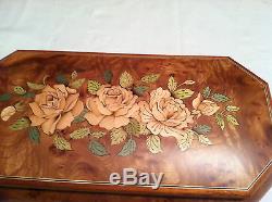 Reuge Large Musical Jewelry Box Made In Italy 30 Note-'Waltz Of The Flowers